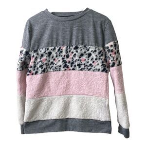 BCBG Girl’s Lightweight Sweatshirt Size XS Multicolor Long Sleeve Crewneck